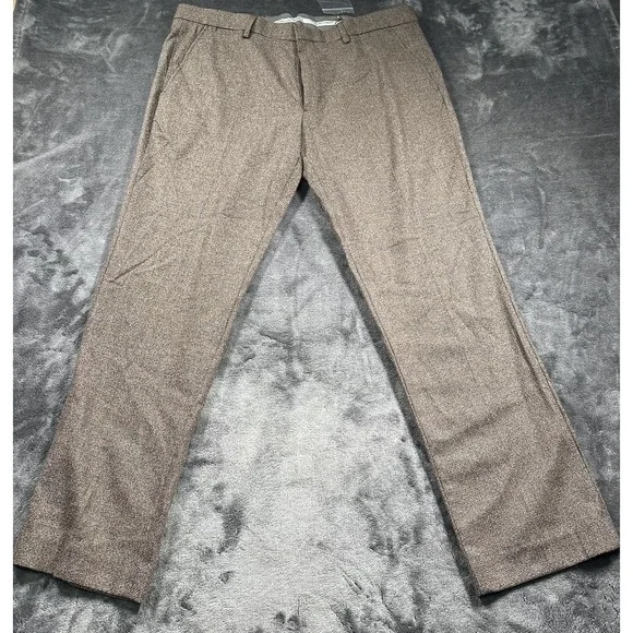Crosby & Howard Wool Dress Pants Mens 38x30 Tweed Plaid Trousers Tollegno 1900 - Picture 4 of 10